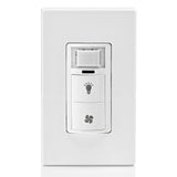 Decora In-Wall Combination Humidity Sensor and Fan Control with Light Switch, 1/4 HP, Residential Grade, Single Pole/Single Pole, DHD05-1LW