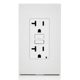 20 Amp, 125 Volt Receptacle, 20 Amp Feed-Through, Self-test SmartlockPro Slim GFCI,GFNT2-PW