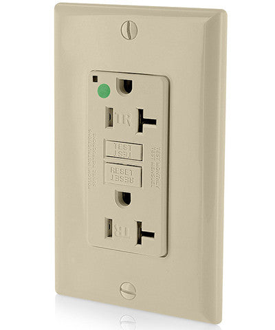 20 Amp, 125 Volt, Extra-Heavy Duty, Hospital Grade, Tamper-Resistant Duplex Self-Test GFCI Receptacle, GFTR2-HG - Leviton - 2