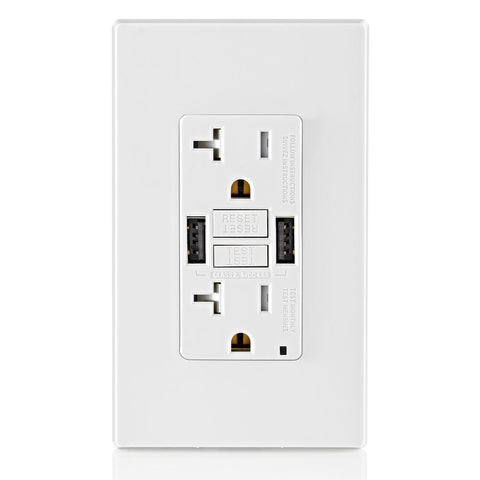 20 Amp SmartlockPro® Wi-Fi Certified Smart GFCI Receptacle/Outlet, Whi –  Leviton