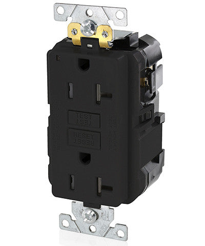 Presa Elettrica Singola Leviton W5461-00W, Resistente Alle Intemperie, Industriale, 20 Amp 250 Volt, Cablaggio Posteriore/laterale, Autofondante