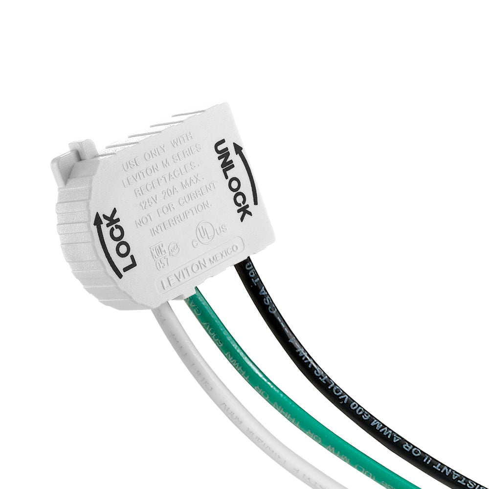 20 Amp, 125 Volt, 2P, 3W, Wiring Module for Lev-Lok Receptacles, 6
