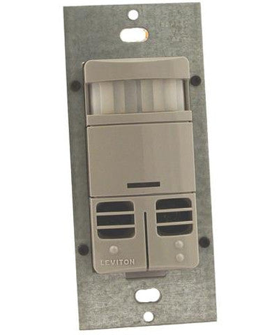 Dual-Relay, No Neutral, Multi-Technology Wall Switch Sensor, 2400 sq. ft. Major Motion Coverage, 400 sq. ft. Minor Motion Coverage, Gray, OSSMD-GDG - Leviton