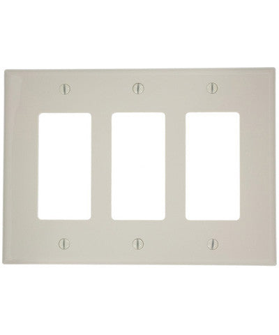 3-Gang Decora/GFCI Decora Wall Plate, Midway Size, PJ263 – Leviton
