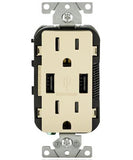 USB Charger/Tamper-Resistant Duplex Receptacle, 15-Amp, T5632 - Leviton - 3
