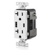 Type A & Type-C USB Charger/Tamper Resistant Receptacle, 20-Amp, T5833