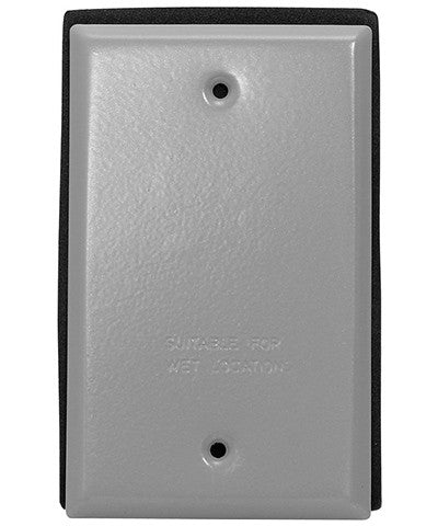 1-Gang Weatherproof Blank Cover, WM1B-GY - Leviton