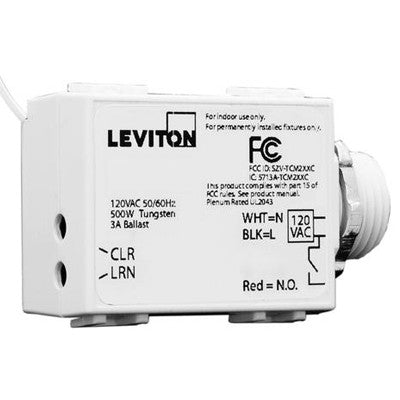 LevNet RF Threaded Mount 3-Wire 1200 Relay Receiver, 277VAC, WST05-020 - Leviton