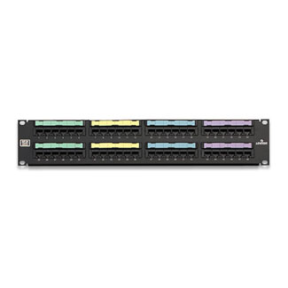Cat 5e Universal Patch Panel, 48-port, 2RU. Cable Management bar included, 5G596-U48