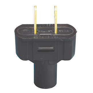 15 Amp, 125 Volt, NEMA 1-15P, 2-Pole, 2-Wire Non-Polarized, Non-Grounding Plug, Straight Blade, Residential Grade, 48643