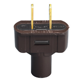 15 Amp, 125 Volt, NEMA 1-15P, 2-Pole, 2-Wire Non-Polarized, Non-Grounding Plug, Straight Blade, Residential Grade, 48643
