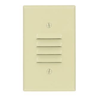 1-Gang Louvre Device Louvre Wallplate, Standard Size, Painted Metal, Strap Mount, - Ivory, 86080